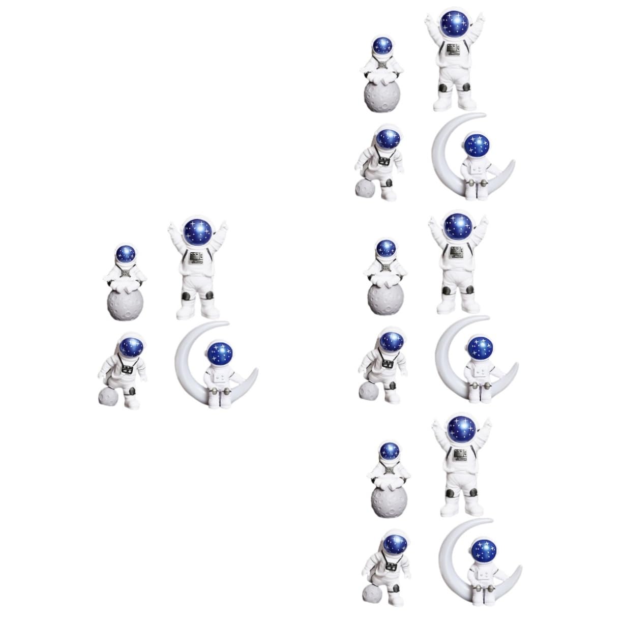Cabilock 4 Juegos De Estatua De Astronauta Modelo Delicada Figura De Astronauta Adorno De Decoración De Astronauta De Escritorio Estatuas De Astronauta Figuras De Astronauta De