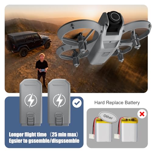 Drone with Camera 1080HD, Features One Key Takeoff/Landing, Altitude Hold, Headless Mode, 3D Flips, Trajectory Flight,3 Speed Modes, Easy to Fly for Beginners, Includes 2 Batteries - Image 7