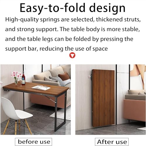 Bureau polyvalent gain de place avec table murale pliante 100 cm - 4