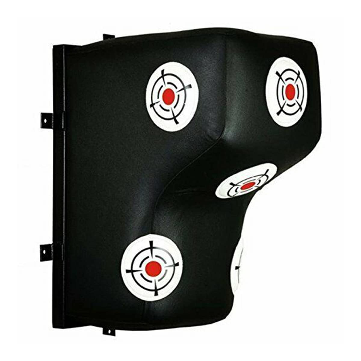 MAXX Leather Wall Mounted Striking Punch Bag punch pad Wall Punchbag 2 (LARGE- 61 X 48 X 34cm, BLACK/WHITE)