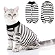 ASENKU Katzenbody nach OP,Katze Kleidung,Katzenbody Nach Op Kastration Leckschutz Postoperative Kleidung Suit für Bauchwunden oder Hautkrankheiten-S-Koralle,Katze Halskrause Alternative, Schwarz,XS