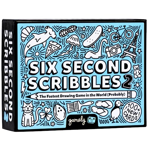 Six Second Scribbles 2: O jogo de desenho freneticamente rápido e fantásticamente divertido com mais de 100 novas cartas. Um jogo de festa em família para crianças, adolescentes e adultos