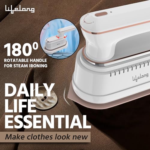 Lifelong-1250-Watt-Mini-Travel-Steam-Iron-Handheld-Portable-Steam-Iron-90-ml-Tank-Capacity-LLGRMS901-White