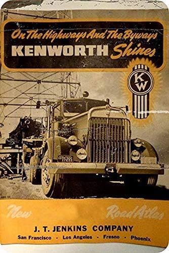 Letrero de metal para decoración de camión, diseño clásico con motor vintage, para pared, garaje, 12 x 8 pulgadas