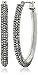 Lucky Brand Silver Pave Oblong Hoop Earrings