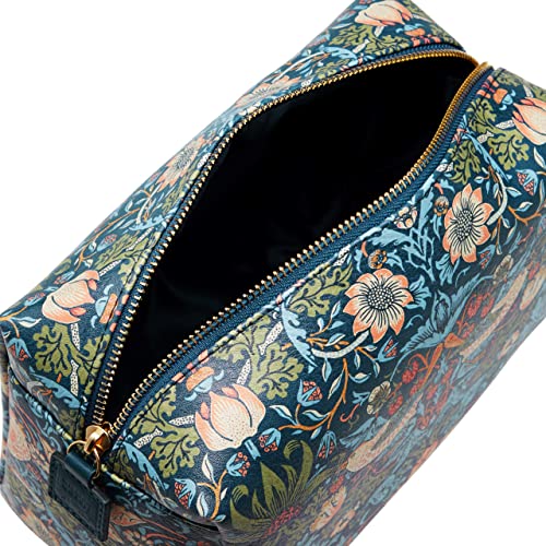 William Morris at Home Wash Bag, Large Blue Toiletry, Cosmetic or Makeup Organiser, Beauty Essentials, Zip Closure - Image 3