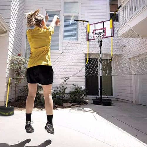 ZIMGOD Home Yard Basketball Rebounder Net Return, Portable Ball Return Attachment, School Basketball Shot Returner, Basketball Return Netting Accessories