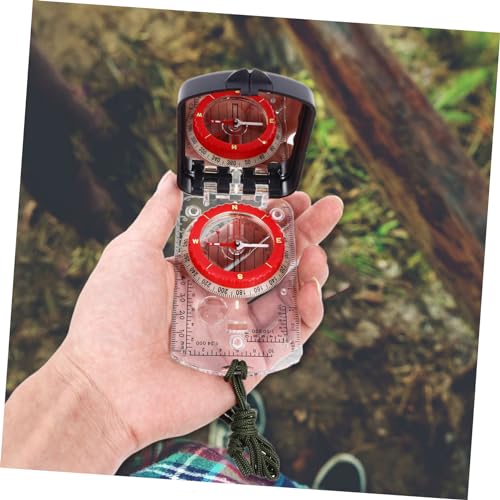 Brújula de navegación portátil con luz LED para camping miniatura 5