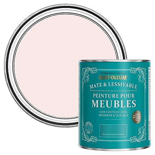 Rust-Oleum Peinture Rose Mate & Lessivable pour Meubles, Finition Mate - Rose de Chine 750ml