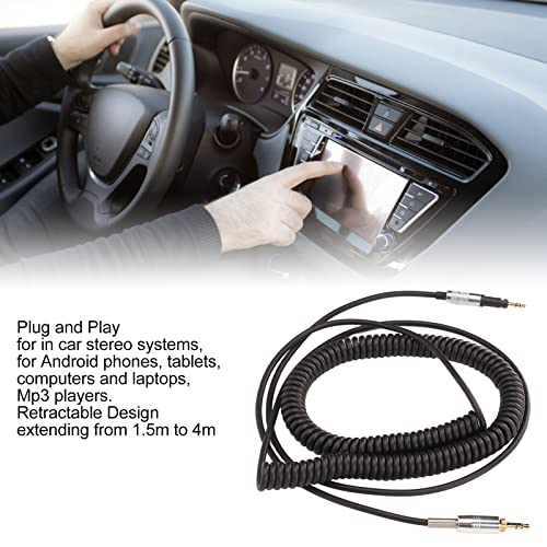 Nicoone Kopfhörer Spiralkabel HiFi 3,5 mm auf 2,5 mm Stereo Sound Spiralkabel für Sennheiser HD6 HD7 HD8 HD515 HD518 HD558 HD598, Plug and Play, 2,5 mm (Stecker) auf 6,35 mm (Adapter)