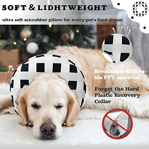 Image of Inflatable gentlegrid Protective Dog Donut Cone Collar for Dogs Cats-Soft Recovery Adjustable E-Collar Dog Neck Donut Cone Alternative After Surgery to Prevent from Biting Licking Scratching