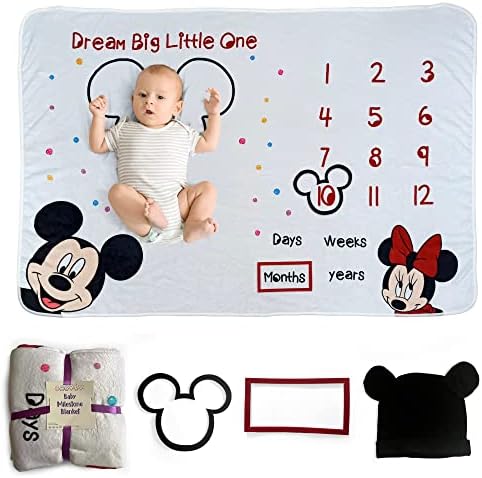 Evovee Baby Monthly Milestone Blanket Girl Boy Martinique
