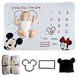 babyly Baby Milestone Blanket with Growth Chart, Hat, and Frames - Perfect for Capturing Memories wi