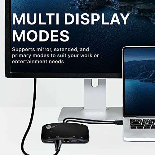 Siig Mini Displayport Thunderbolt 2 1080P Video Dock/Docking Station - 1080P Hdmi Or Displayport (Dp) - Usb 3.0 And Gb Ethernet Adapter Hub For Macbook, Surface Pro 2/3/4/5 And Laptop(Ju-H30412-S1),Black #TOP2