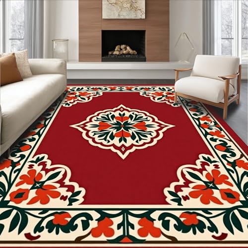ODIKA Flatwoven High Traffic Area Rug 8x10, Charming Countryside Florals