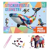 Libri di Pittura da Adesivi Animali Geometrici Cartone Animato