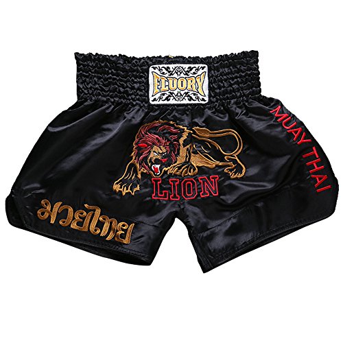FLUORY Muay Thai Fight Shorts, MMA Shorts Bekleidung Training Käfig Kampf Grappling Martial Arts Kickboxing Shorts Kleidung Cover