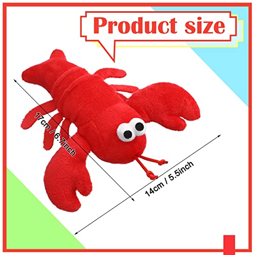 Hanaive 9 Pack Lobster Crab Stuffed Animal Lobster Crab Plush Cute Lobster Crab Doll Toy Soft Small Stuffed Lobster Crab Hanging Ornaments For Keys Purse Backpack Bags Diy Birthday Party Favors(Lobster) #TOP1