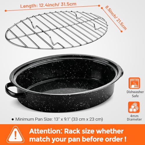 Grille de four ovale antiadhésive pour éviter les aliments attachés - 4