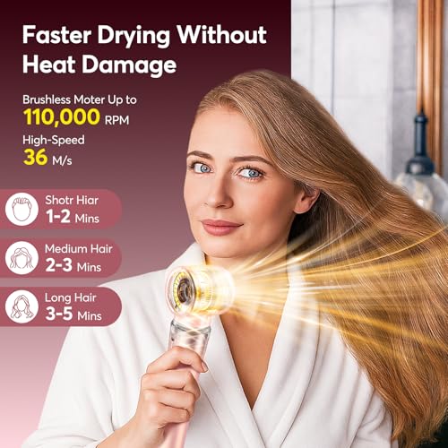 5 in 1 Hot Air Styler Wrap with Travel Bag- Professional High-Speed Hair Dryer Brush with Auto Wrap Curlers, 300 Million ions Frizz-Free and Fast Drying for Multiple Style, No Heat Damage, Gift Idea by Bopcal - Image 4