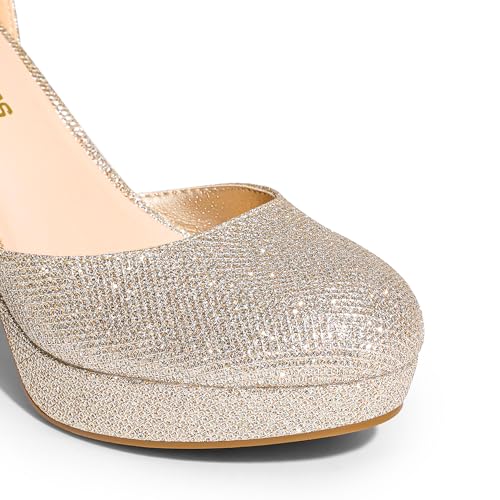 Image of DREAM PAIRS Women's Platform Chunky Closed High Heels