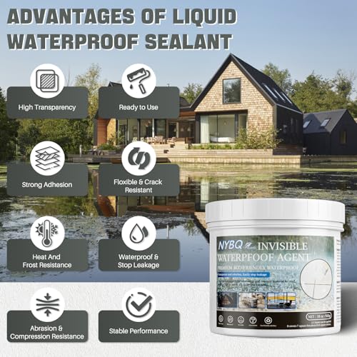 Transparent Waterproof Sealant 500g,Invisible Waterproof Anti-Leaking Sealant Agent,Super Strong Anti-Leakage Polyurethane Coating For Bathroom,Roofs,Kitchen,Patio,Walls,Outdoor - Image 2
