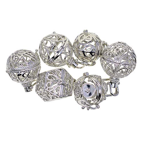 F Fityle 6pcs Colar Medalhão Fragrância óleo Essencial De Aromaterapia Pingente Difusor