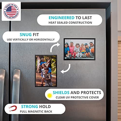 Magtech Magnetic Photo Pocket Picture Frame, Black, Holds 4X6 Inch Photos, 10 Pack (10046) #TOP3