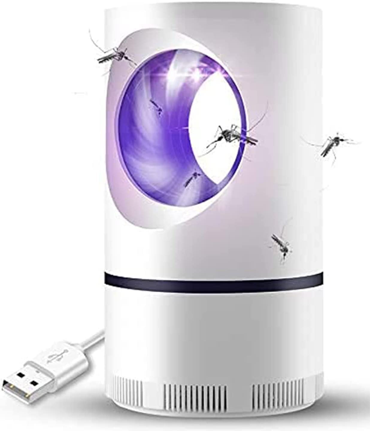 Mosquito Killer Lamp, Electric Mosquito Killer, Trap Mosquito Light, Insect Killer Indoor Outdoor, Mosquito Exterminator for Fly Control, Suction Fan (White)
