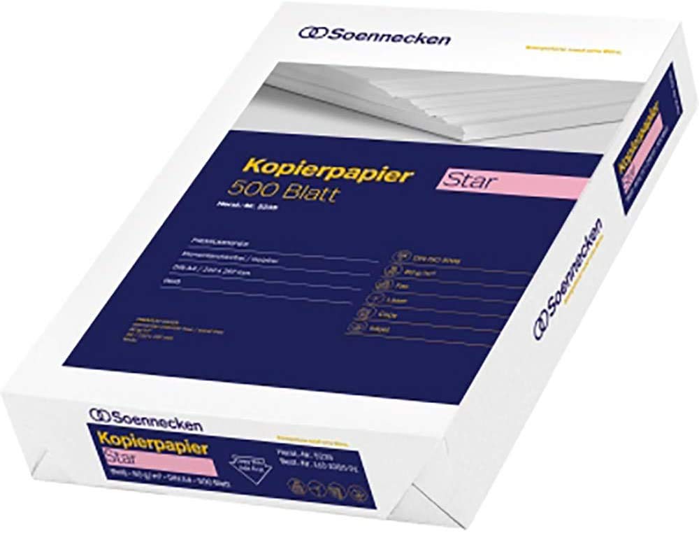 Soennecken Kopierpapier Star 5235 - Karton à 2.500 Blatt DIN A4 weiss