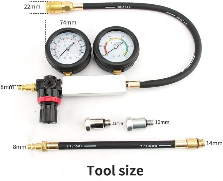 Cylinder Leak Detector Motorcycle Cylinder Pressure Gauge Automotive Repairing Diesel Engine Auto Repair Engine