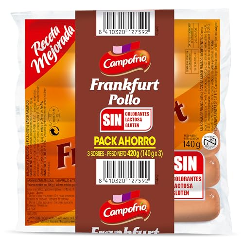 Salchichas frankfurt de pollo Campofrío bolsa 3 x 140 g