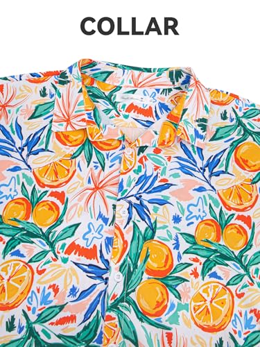 Image of Yoimira Hawaiian Shirts for Men, Print Mens Casual Short Sleeve Button Down Shirts Floral Aloha Beach Shirt