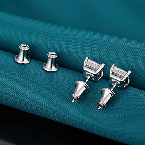 Catinee 2 Pairs Screw On Earring Backs,925 Sterling Silver Earring Backs For Studs Secure,Hypoallergenic Earring Backs Can Be Safely Locking Earring Backs For Studs #TOP1