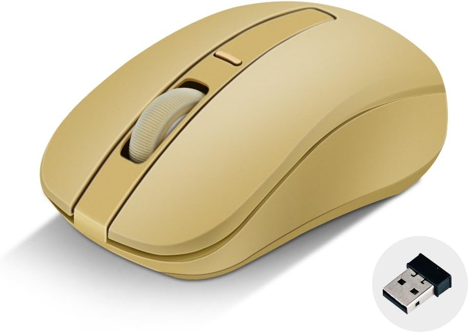 DOMI Wireless Mouse, 2.4G USB PC Laptop Computer Cordless Mice with Nano Receiver,3 Adjustment Levels DPI Mouse,Home&Office for Windows Mac Linux Vista Macbook - Super Energy Saving