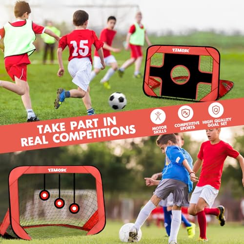 YIMORE Kids Pop Up Football Goal Set with Carry Bag - Image 3