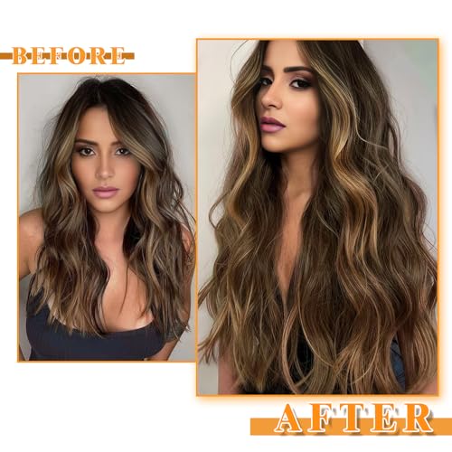 Image of YDDM Balayage Natural Black to Chestnut Brown Tape in Hair Extensions, 20pcs 16 Inch 100% Remy Human Hair Straight Seamless Invisible Tape in Hair Extensions Human Hair(1B /1B /6#, 16 Inch)