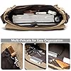 VASCHY Sac Bandoulière Homme, Vintage Sac de Messager Besace Sacoche Homme Résistant à l'Eau Ciré Toile Convient Portable de 15,6 Pouces Sac à Épaule Mallette avec Bandoulière Rembourrée Chameau #3
