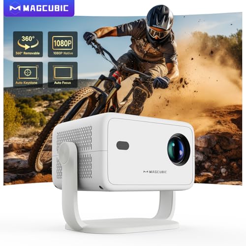 Magcubic Mini Beamer 4K Supported, Native 1080P, Android 14 Projektor with 400 ANSI, WiFi 6 & BT 5.2, Auto-Trapezkorrektur, 180° Rotatabled, for Outdoor Portable Home Cinema L018 – Bild 6