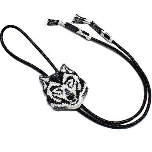 La Vivia Handmade Beaded Bolo Tie for Men, Native American