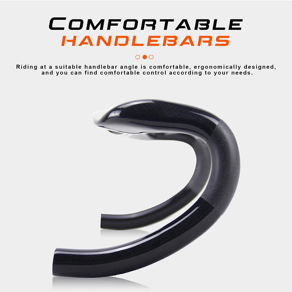 manubrio bici corsa,RXL SL manubrio carbonio bici 31.8mm manubrio da bicicletta carbonio da strada 3K lucido nero 420mm