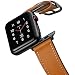 amBand Leather Band Compatible with Apple Watch 42mm 44mm, Genuine Leather Vintage Replacement Strap Classic Bands Buckle Compatible with iWatch Series 5/4/3/2/1 Brown
