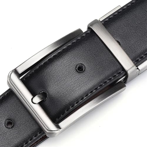 Men's PU Reversible Classic Dress Engraving Belt Male Pin Buckle Comfort Belts3