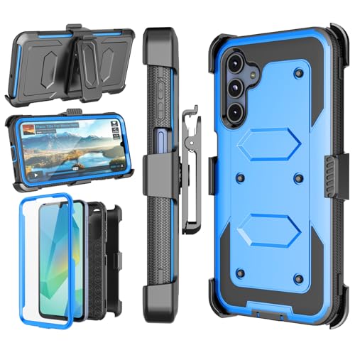 Njjex Funda resistente para Samsung Galaxy A16 5G, para Samsung A16 5G, [Nbeck] resistente protector de pantalla integrado, funda giratoria con clip para cinturón, funda rígida para Galaxy A16 5G