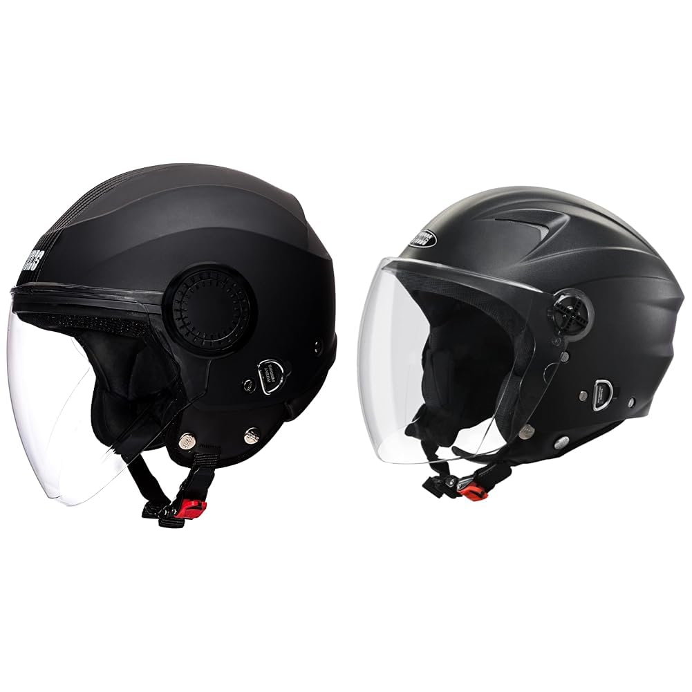 Studds Urban O/F Helmet BK/BK Strip(M) Black,STUDDS RAY ISI Certified Open FACE Helmet for Men and Women with D - Ring Lock (Black-L)-picture-13
