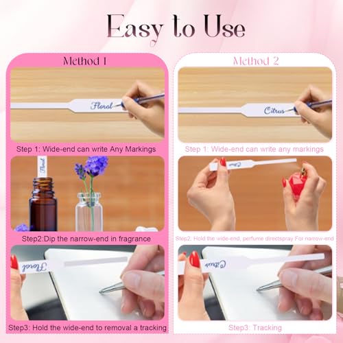 Image of 200Pcs Perfume Tester Strip | Disposable Perfume Strips Tester | Fragrance Tester Strips for Essential Oils, Fragrances, Diffuser Testing (1.2 x 13cm)