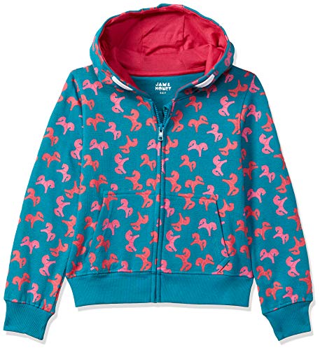 Image of Amazon Brand - Jam & Honey Girl's Cotton Winter Regular Fit Hooded Sweatshirt