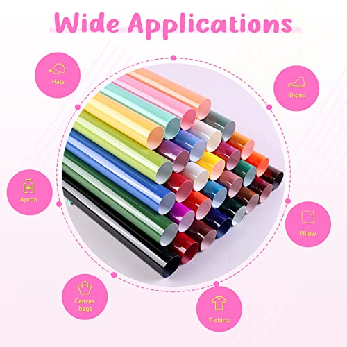 Tintnut Puff Vinyl Heat Transfer - 30 Sheets 12 X 10Inches 3D Puff Htv Heat Transfer Vinyl Foaming Puff Htv Colorful Puffy Htv Iron On Vinyl For T-Shirts Diy Compatible With Cricut Or Silhoutte Cameo #TOP5