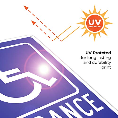 Panneau handicapé gauche pour signalisation extérieure - 7