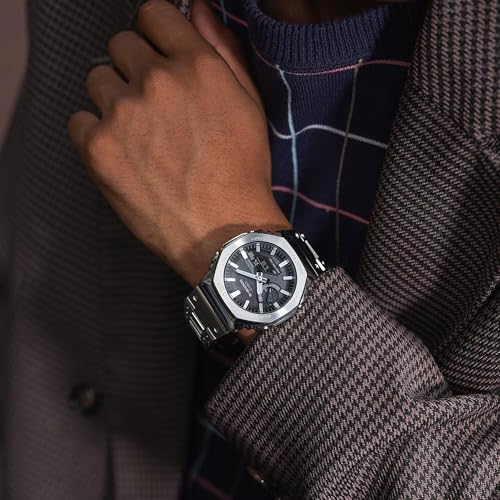 Image of Casio G-Shock GM-B2100SD-1ADR Bluetooth Analog-Digital Black Dial Men Watch Silver Stainless Steel Strap (G1638)